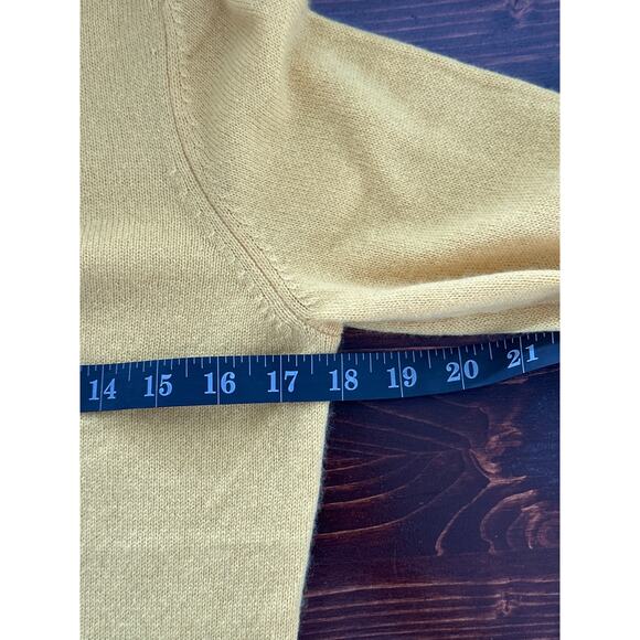CASHMERE by Charter Club M Golden Yellow Quite Luxury Classic Casual Sweater - Picture 8 of 10